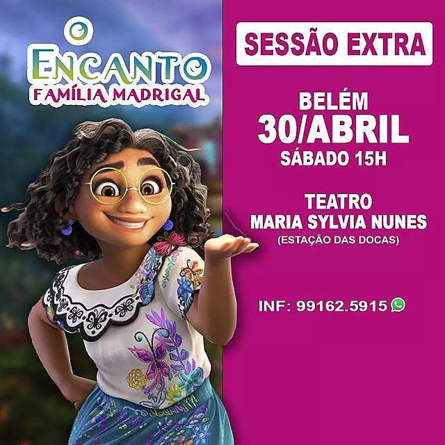 Read more about the article Espetáculo ‘Encanto’ terá duas sessões no Teatro Maria Sylvia Nunes, neste sábado (30)